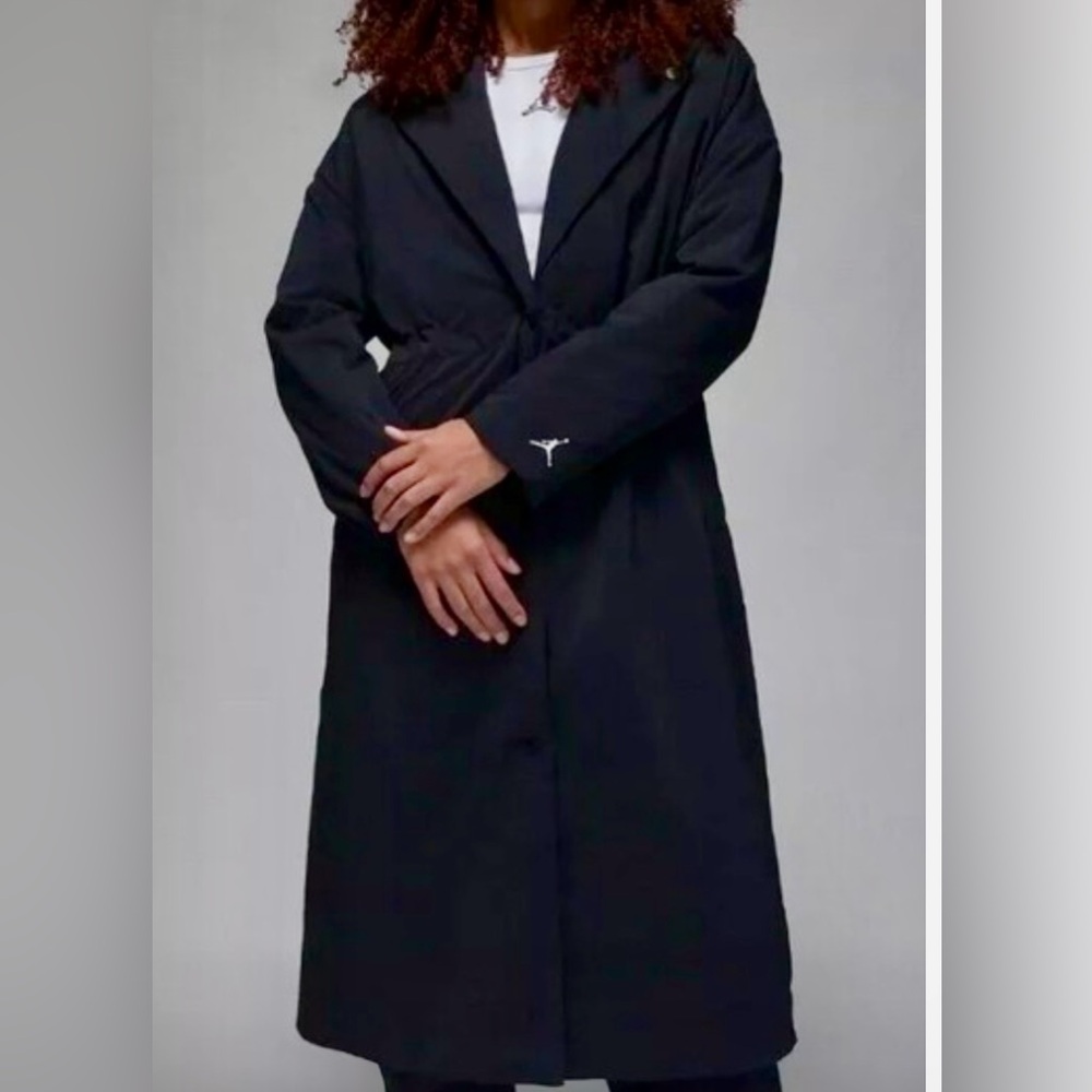 Nike Michael Jordan Women's Black Long Trench Coat